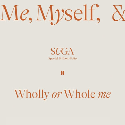 BTS - Special 8 Photo-Folio Me, Myself, and SUGA 'Wholly or Whole me'