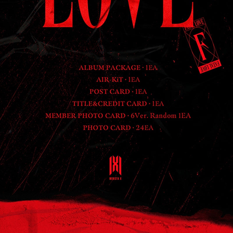 MONSTA X - FATAL LOVE (Regular 3rd Album) KiT