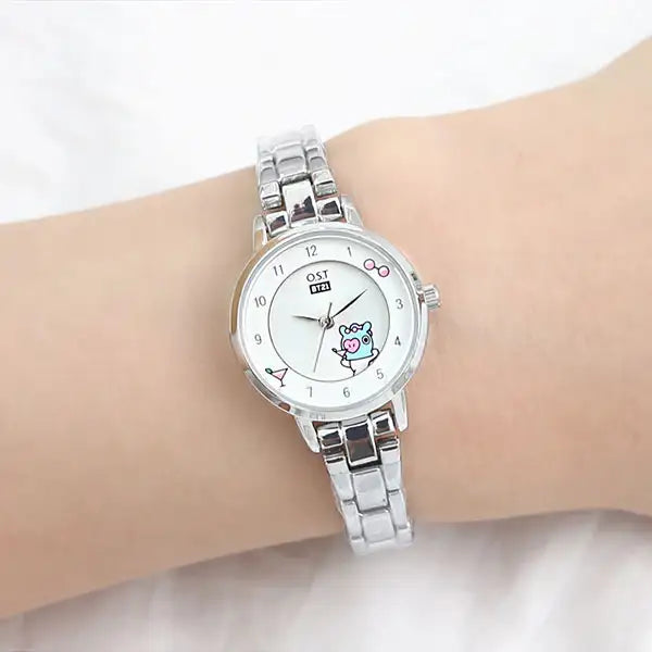 BT21 x OST - Silver Metal Watch - Mang - BT21 - Watches - Harumio