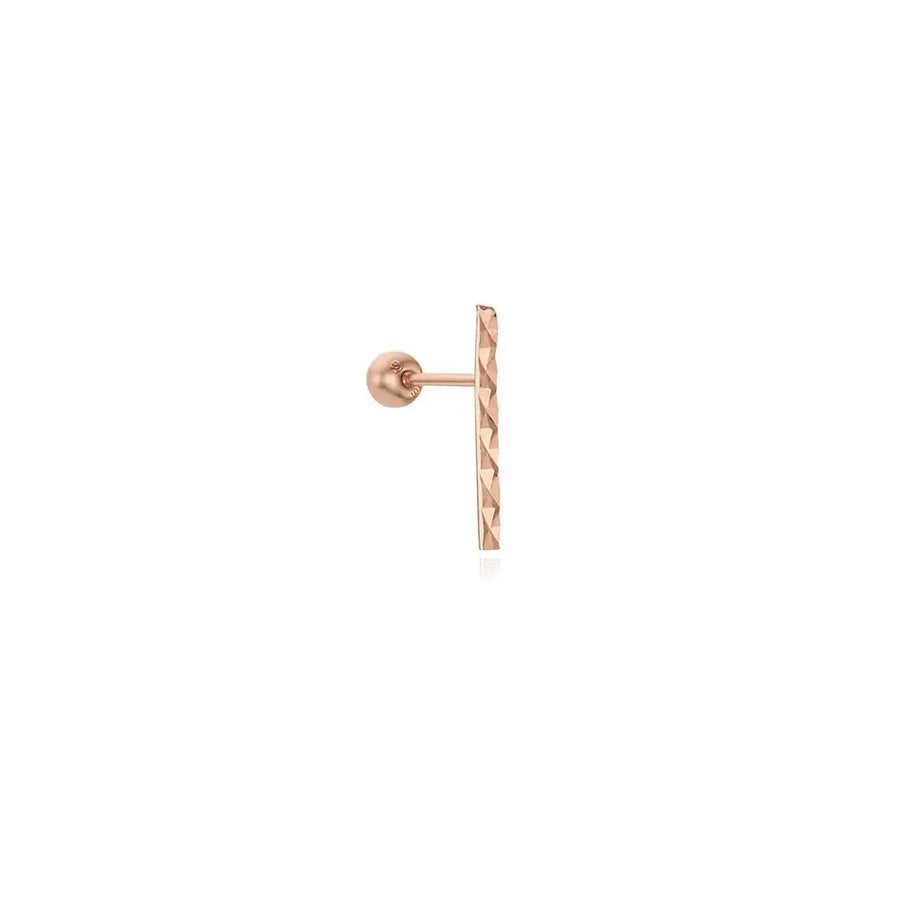 CLUE - Shining Cutting Bar 10K/14K Gold Ear Pierce - CLUE - Jewelry - Harumio