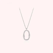 CLUE - Twisted Oval Bold Silver Necklace - CLUE - Jewelry - Harumio
