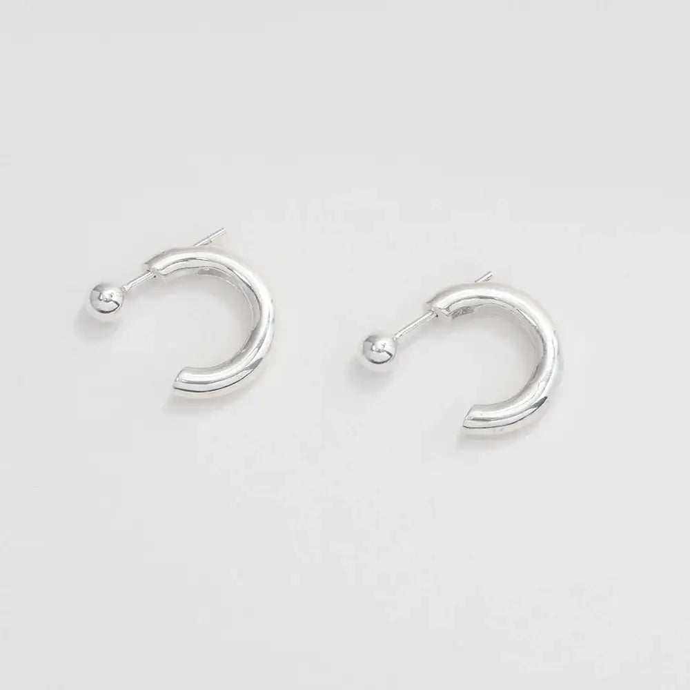 OST - Half Ring Two Way Silver Earrings - OST - Jewelry - Harumio