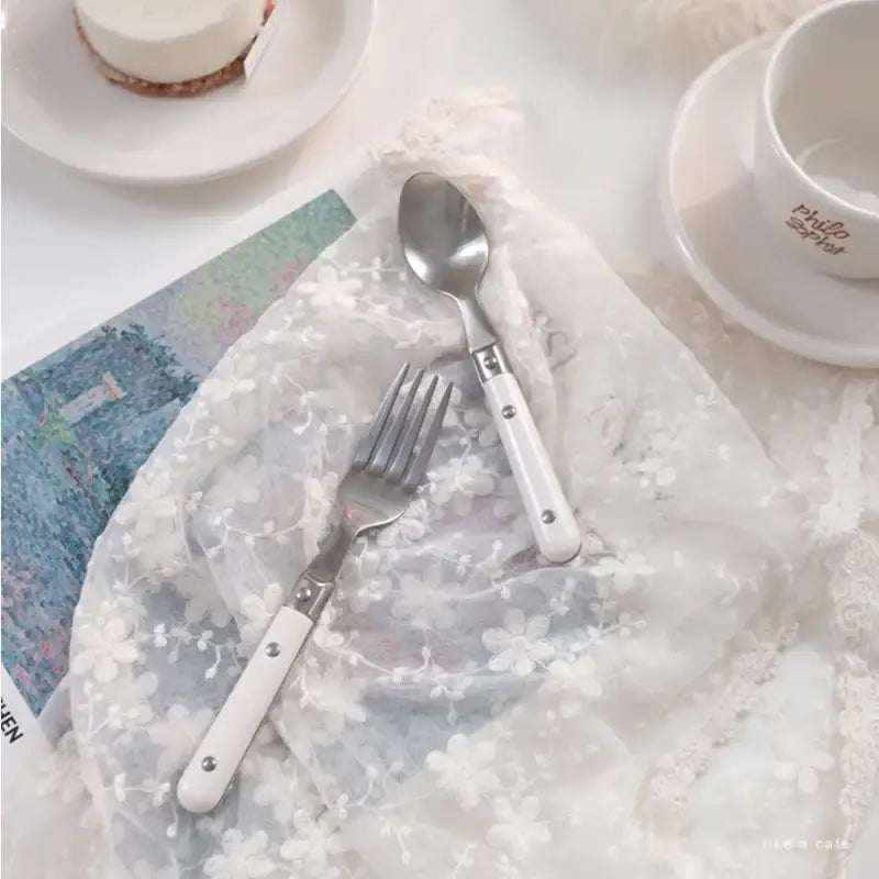 Like A Cafe - White Mood Tea Cutlery - Like A Cafe - Home & Living - Harumio
