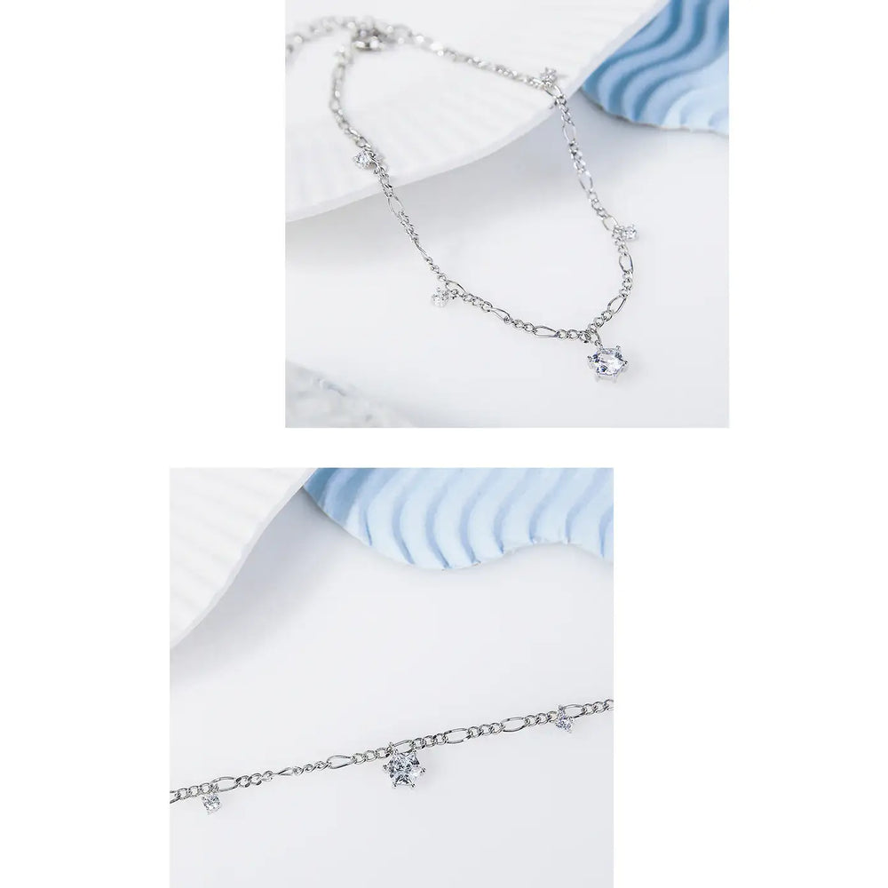 CLUE - Shining Cubic Silver Bracelet - CLUE - Jewelry - Harumio