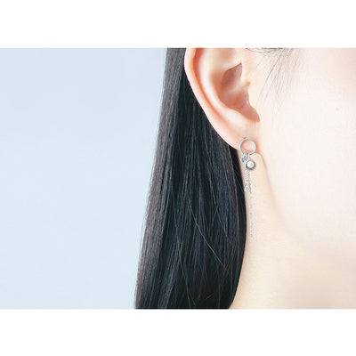 CLUE - Starfish Pearl Silver Drop Earrings
