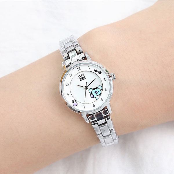 BT21 x OST - Silver Metal Watch - Koya - BT21 - Watches - Harumio