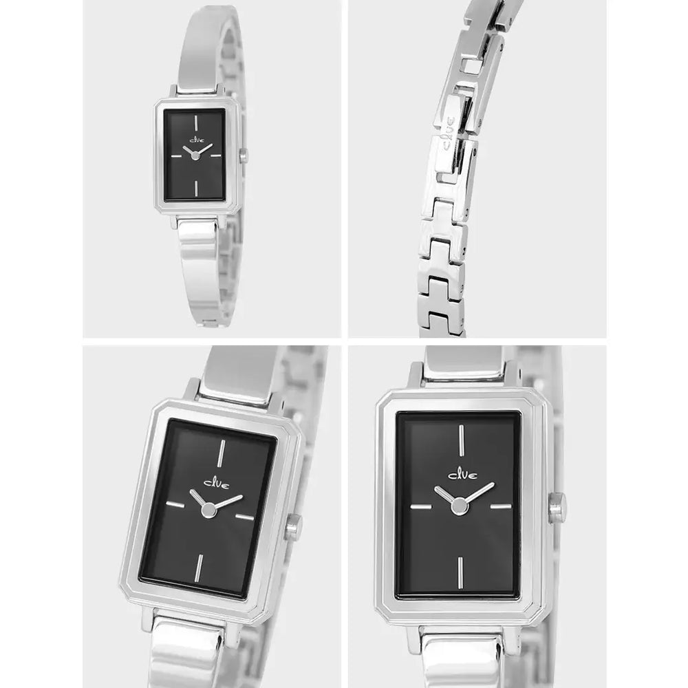 CLUE - Square Modern Silver Metal Watch - CLUE - Watches - Harumio