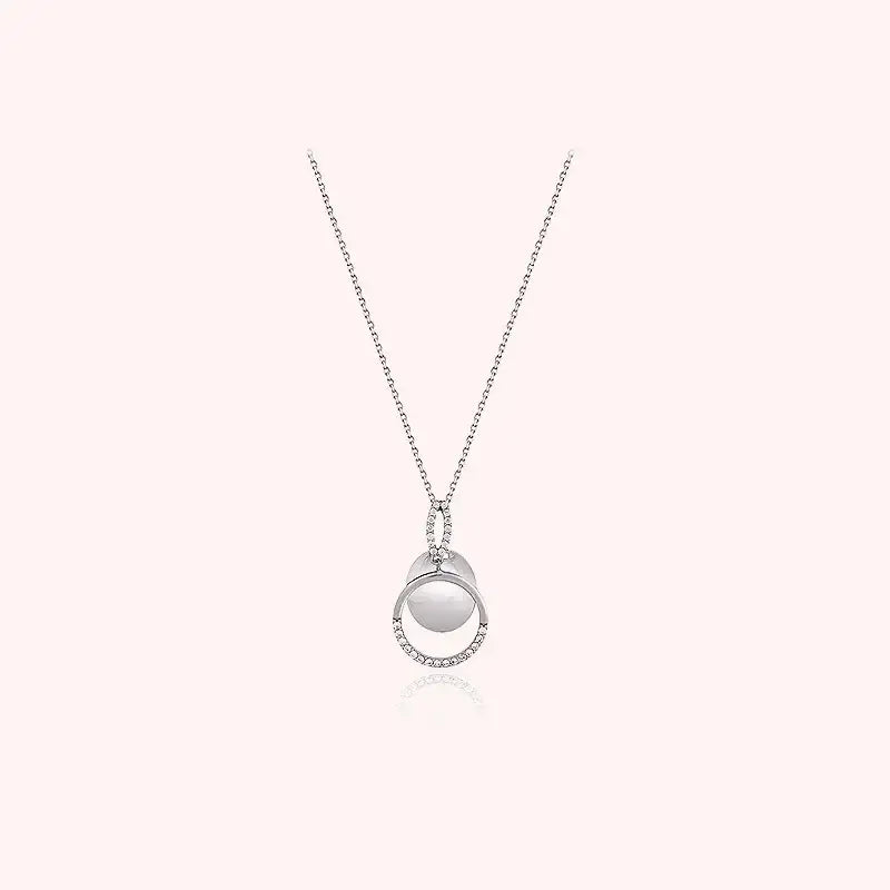 CLUE - Double Round Silver Necklace - CLUE - Jewelry - Harumio