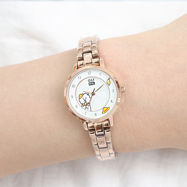 BT21 x OST - Rose Gold Metal Watch - RJ - BT21 - Watches - Harumio
