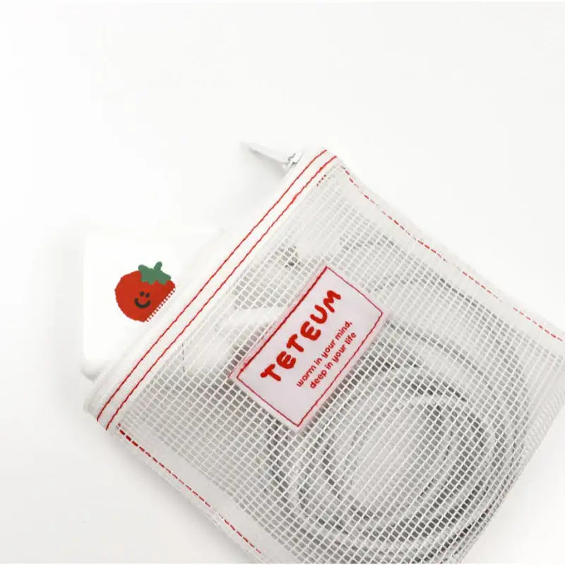 Teteum - Red Point Mesh Pouch - Teteum - Pouches - Harumio