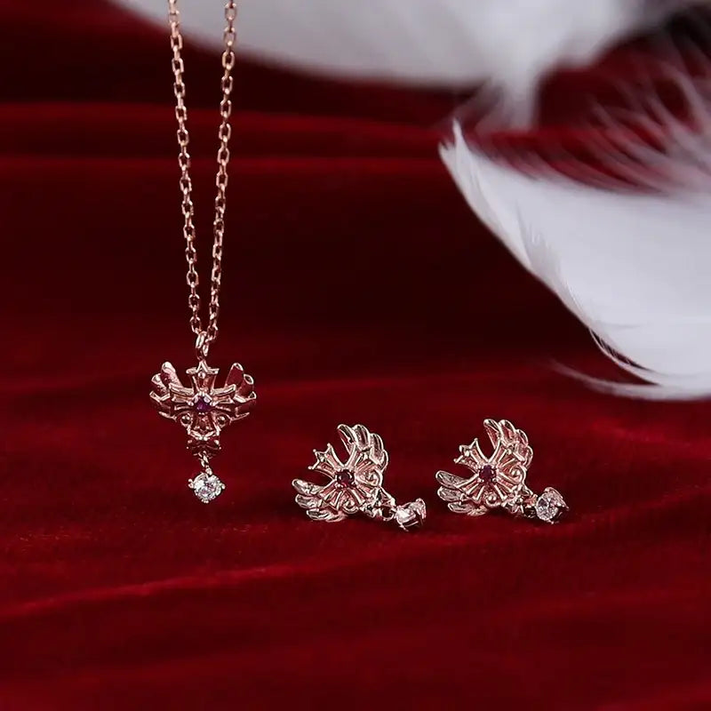 Saint Tail x Clue - Angel Wing Cross 10K Gold Earring - CLUE - Jewelry - Harumio