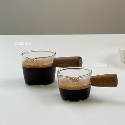 Like A Cafe - Wood Handle Shot Glass