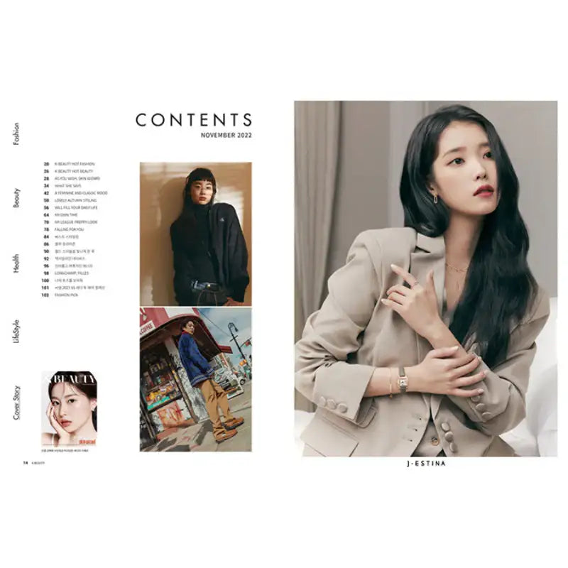 K-BEAUTY - NOV 2022 - Magazine Cover Kang Hye Won - Public News Co. Ltd. - Magazine - Harumio