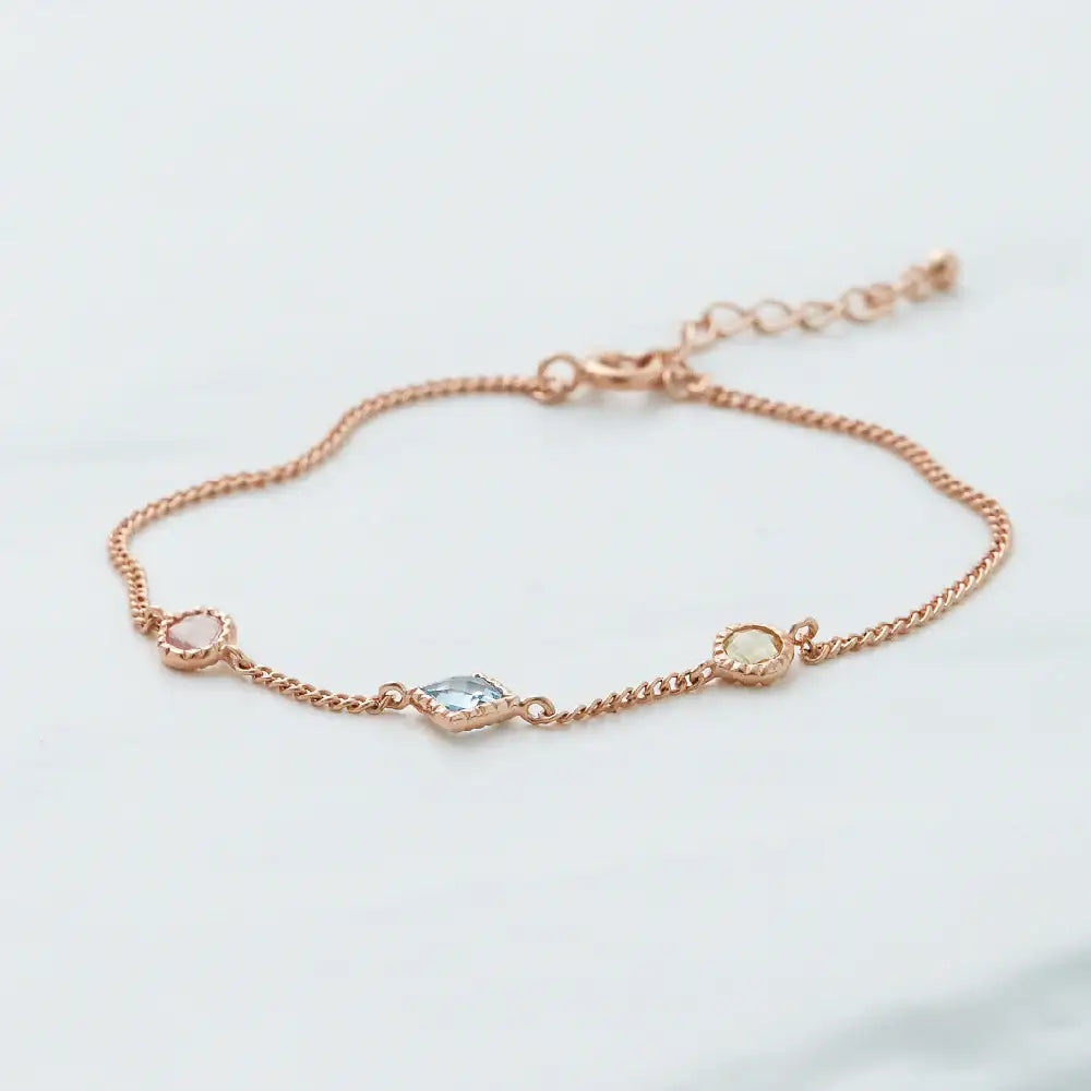 CLUE - Wish Spell Natural Stone Multicolor Silver Bracelet - CLUE - Jewelry - Harumio
