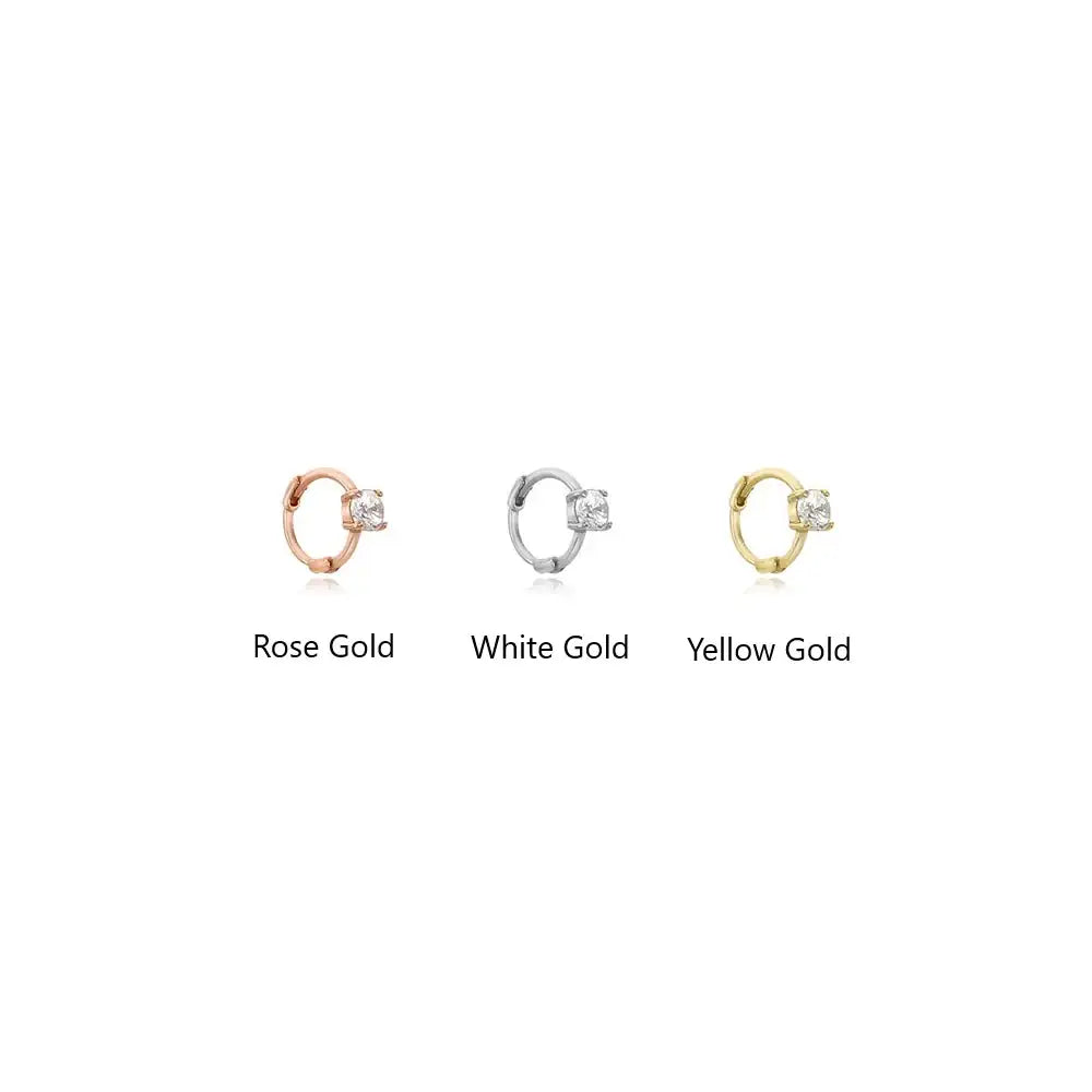 CLUE - Cubic Layered 10K/14K Gold Ear Pierce - CLUE - Jewelry - Harumio