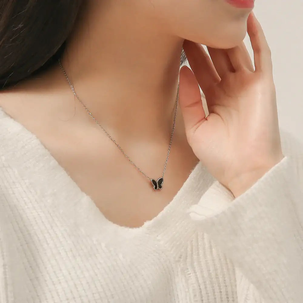 OST - Black Butterfly Necklace - OST - Jewelry - Harumio