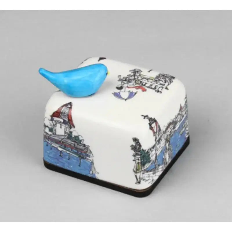 HK Studio - Moony Ceramic Riverside Musical Paperweight - HK Studio - Music Box - Harumio