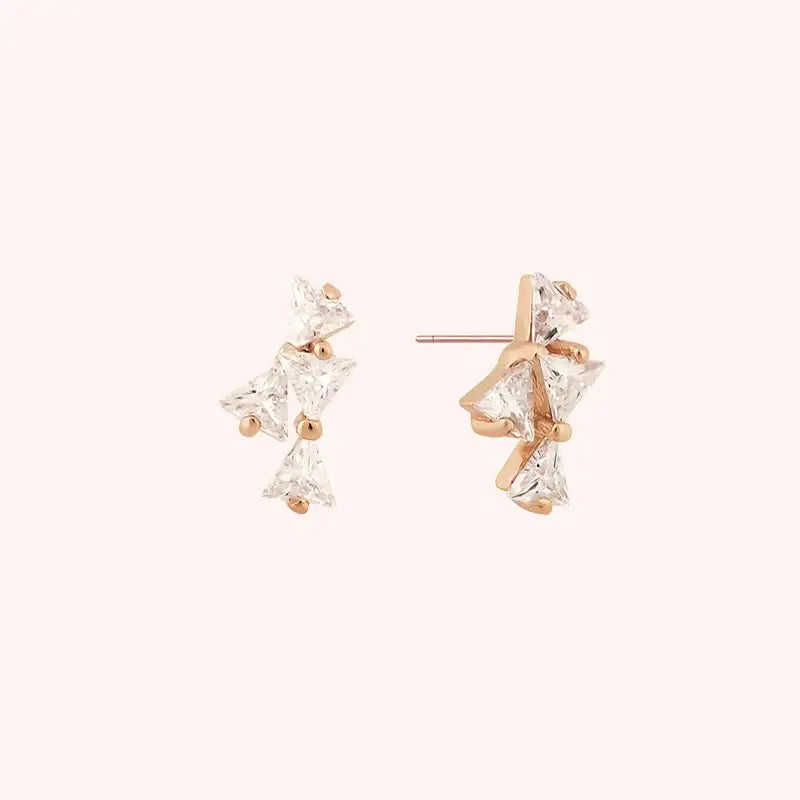 CLUE - Cutie Ribbon Cubic Silver Earrings - CLUE - Jewelry - Harumio