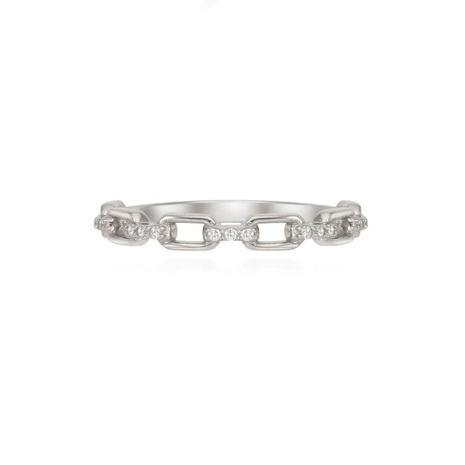OST - Square Link Chain Silver Ring