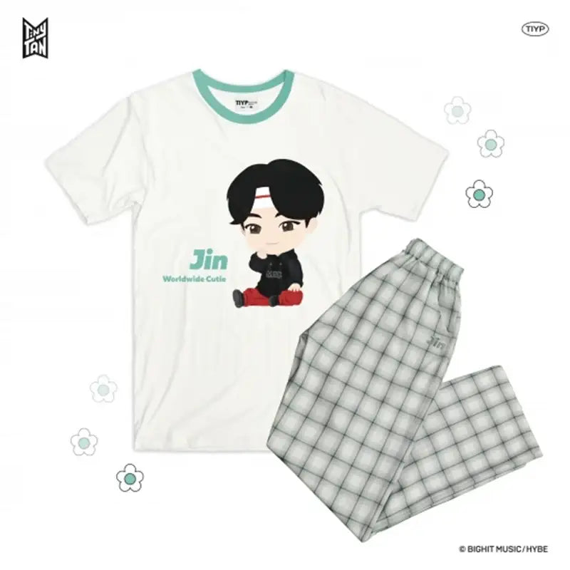 BTS - TinyTAN x TIYP - Check Pajama - BTS - Clothing - Harumio