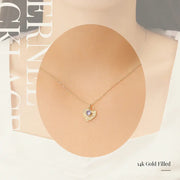 CLUE - 14K Gold Filled Eternal Tanzanite Stone Heart Necklace - CLUE - Jewelry - Harumio