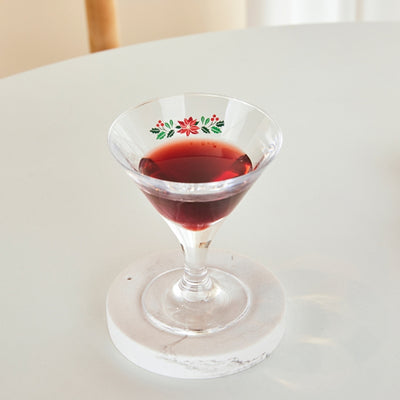 Korean Winter Flower - Acrylic Mini Martini Glass