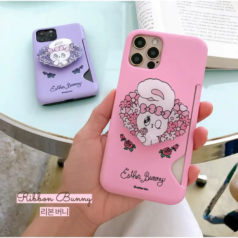 Esther Bunny - Smart Tok Card Phone Case - Flower Series - Esther Bunny - Phone Cases - Harumio