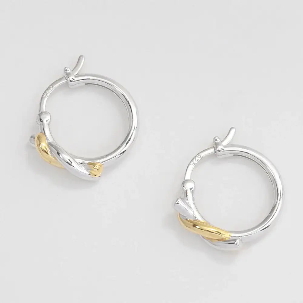OST - Twist Combi Plated Ring Earrings - OST - Jewelry - Harumio