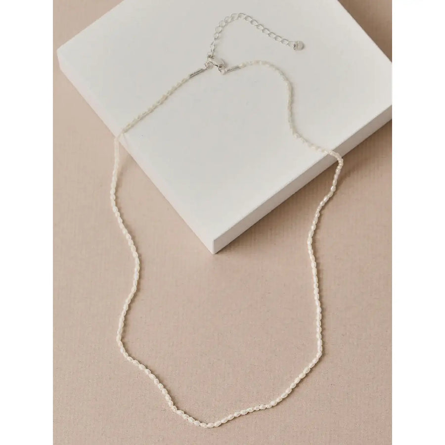 CLUE - Basic Freshwater Pearl Silver Necklace - CLUE - Jewelry - Harumio