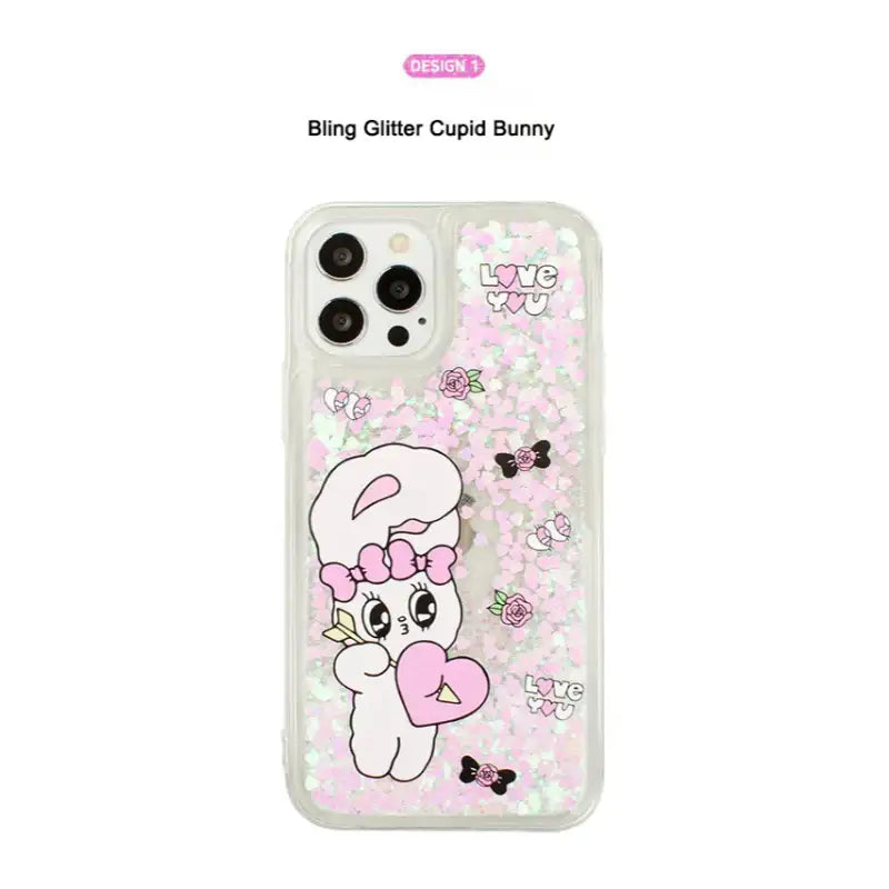 Esther Bunny - Bling Glitter Jelly Phone Case - Esther Bunny - Phone Cases - Harumio