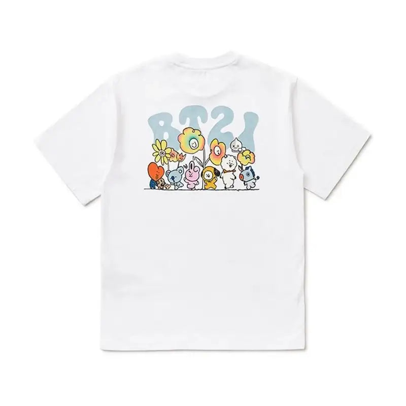 BT21 - Flower Collection - Flower Logo Short Sleeve T-Shirt - BT21 - Clothing - Harumio