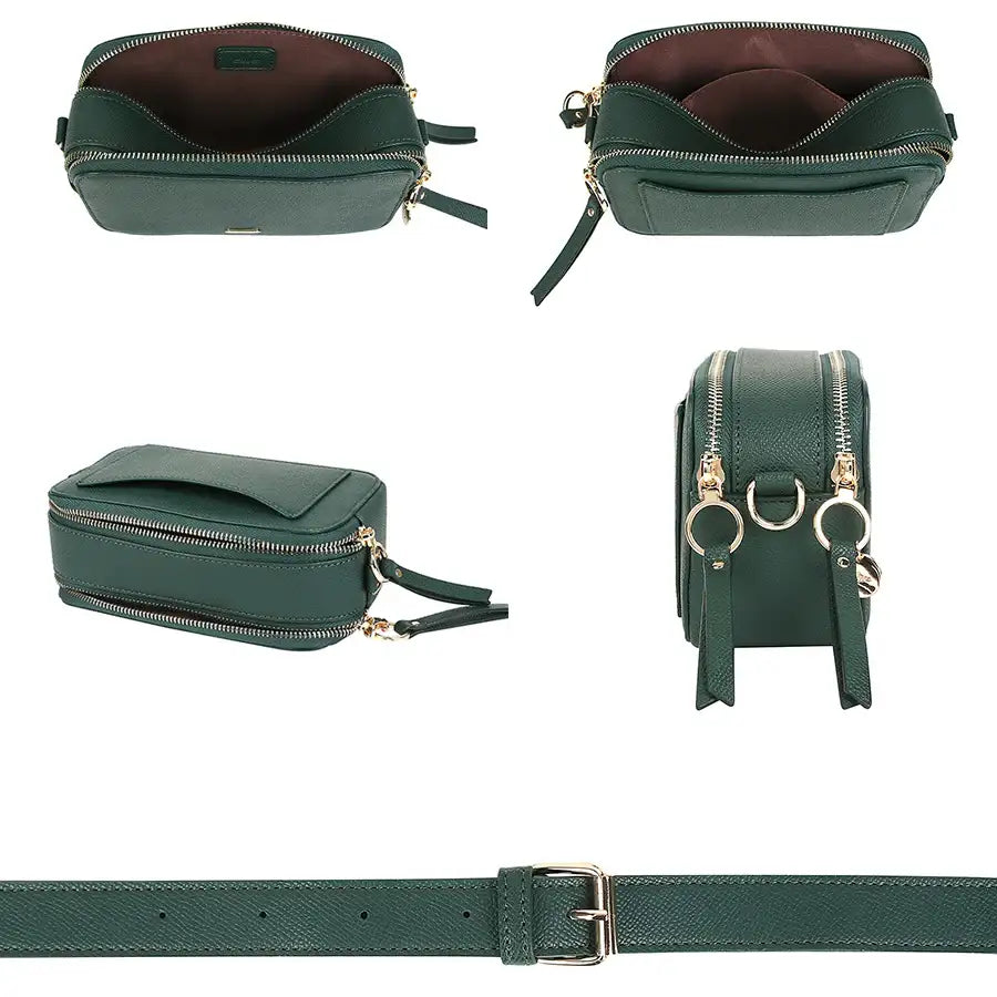 CLUE - Casual Square Deep Green Camera Bag - CLUE - Bag - Harumio