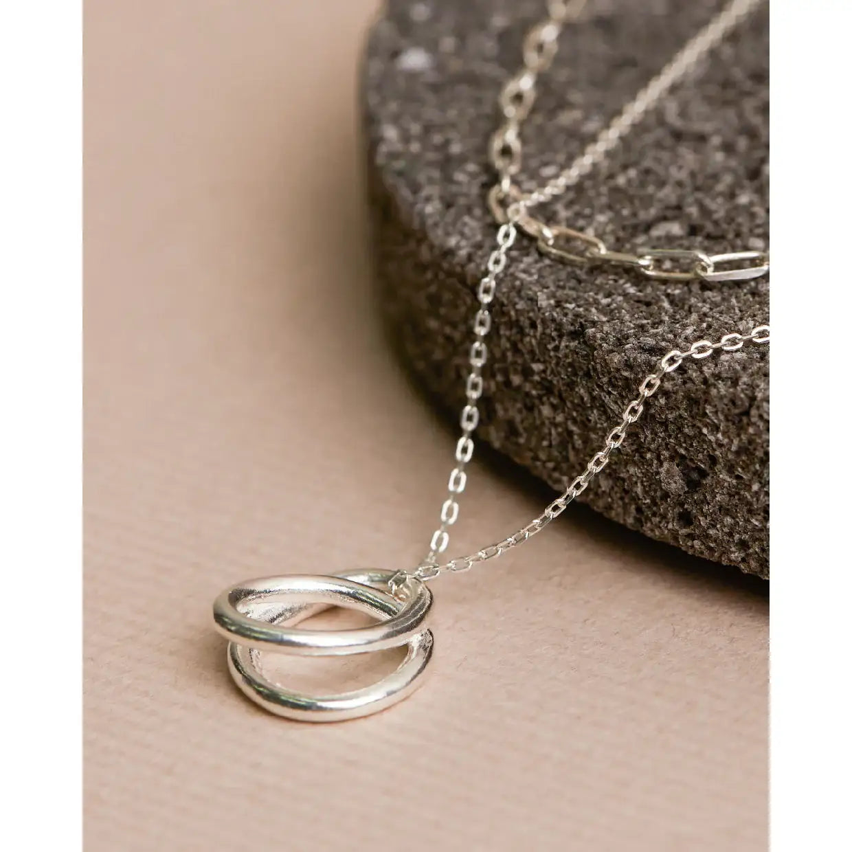 CLUE - Layered Twin Ring Chain Necklace Set - CLUE - Jewelry - Harumio