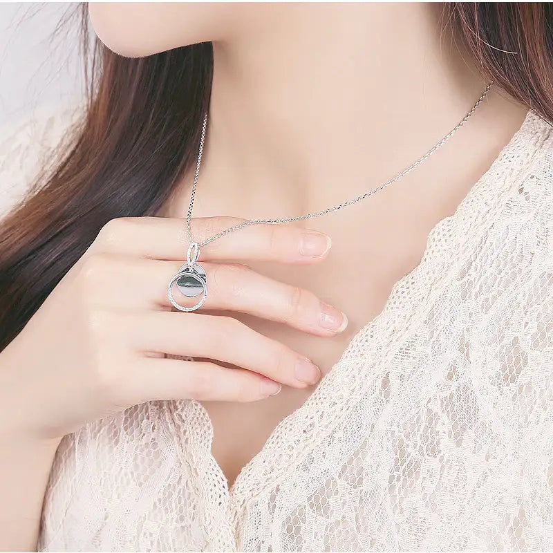 CLUE - Double Circle Silver Necklace - CLUE - Jewelry - Harumio