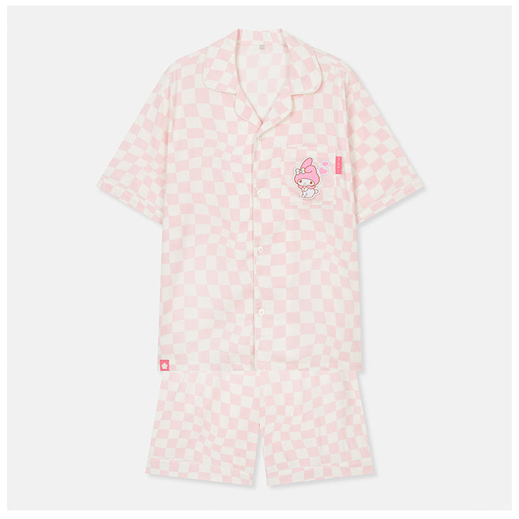 SPAO x Sanrio  - My Melody & Kurami Pajamas Set (Light Pink)