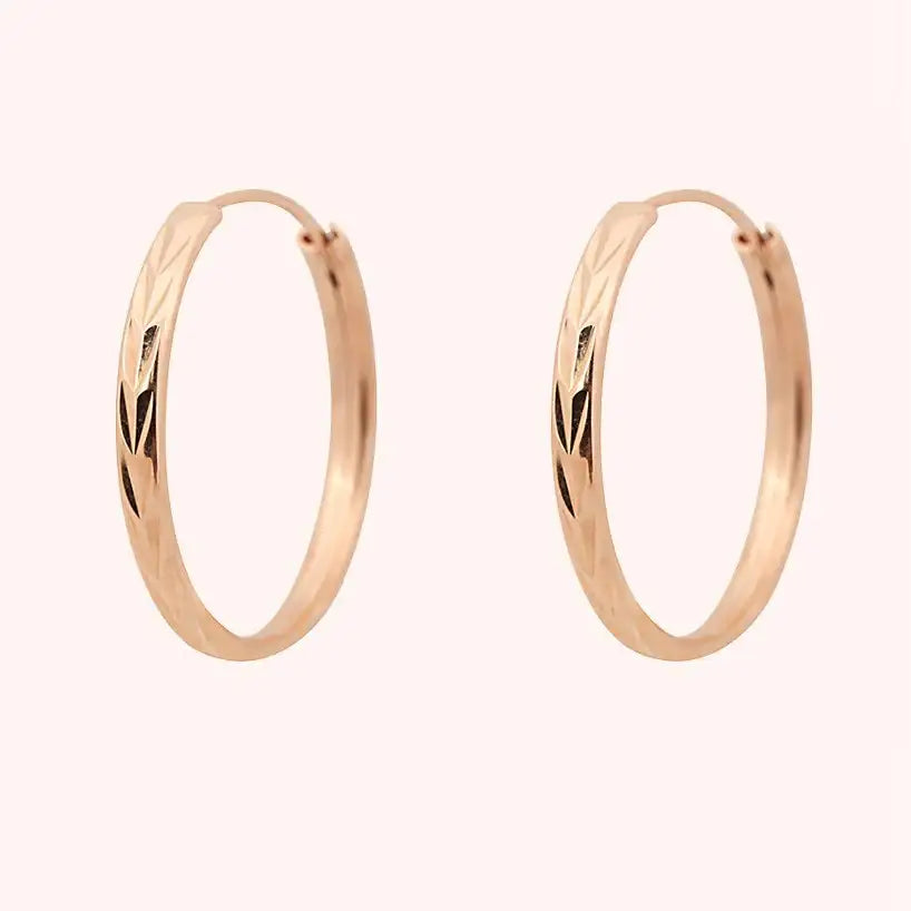 CLUE - 27mm Ring Rose Gold Earrings - CLUE - Jewelry - Harumio