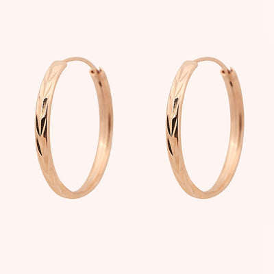 CLUE - 27mm Ring Rose Gold Earrings
