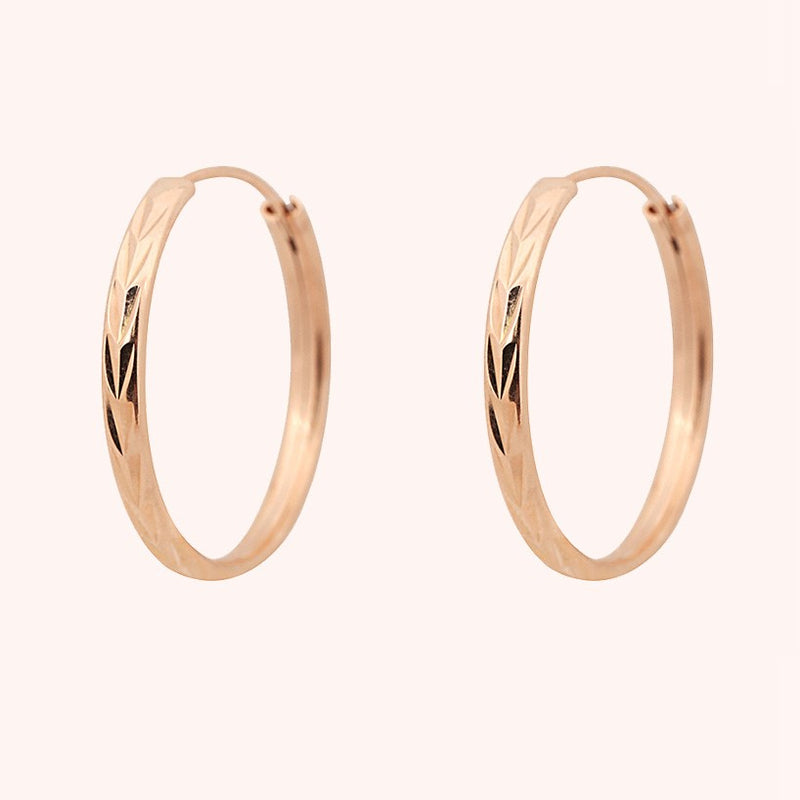 CLUE - 27mm Ring Rose Gold Earrings