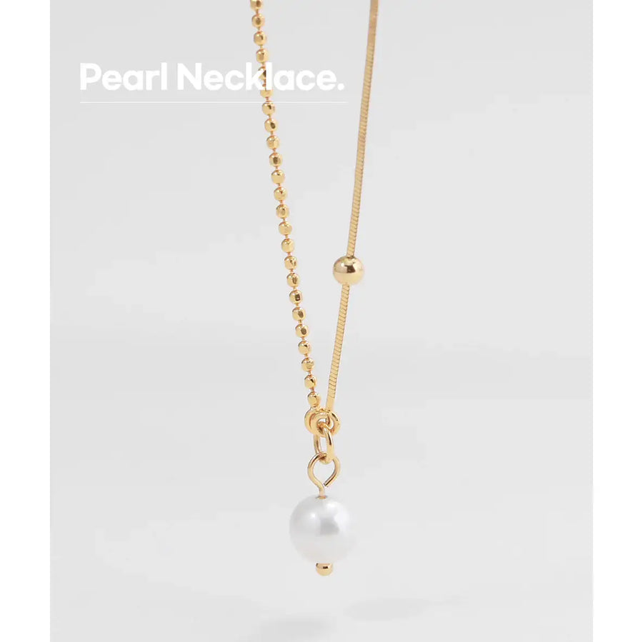 OST - Mix Chain Pearl Necklace - OST - Jewelry - Harumio