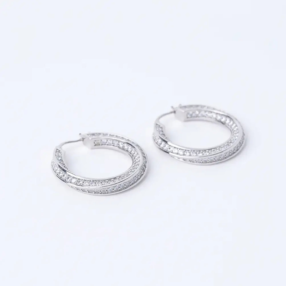 OST - Twisted Cubic Point Ring Earring - OST - Jewelry - Harumio