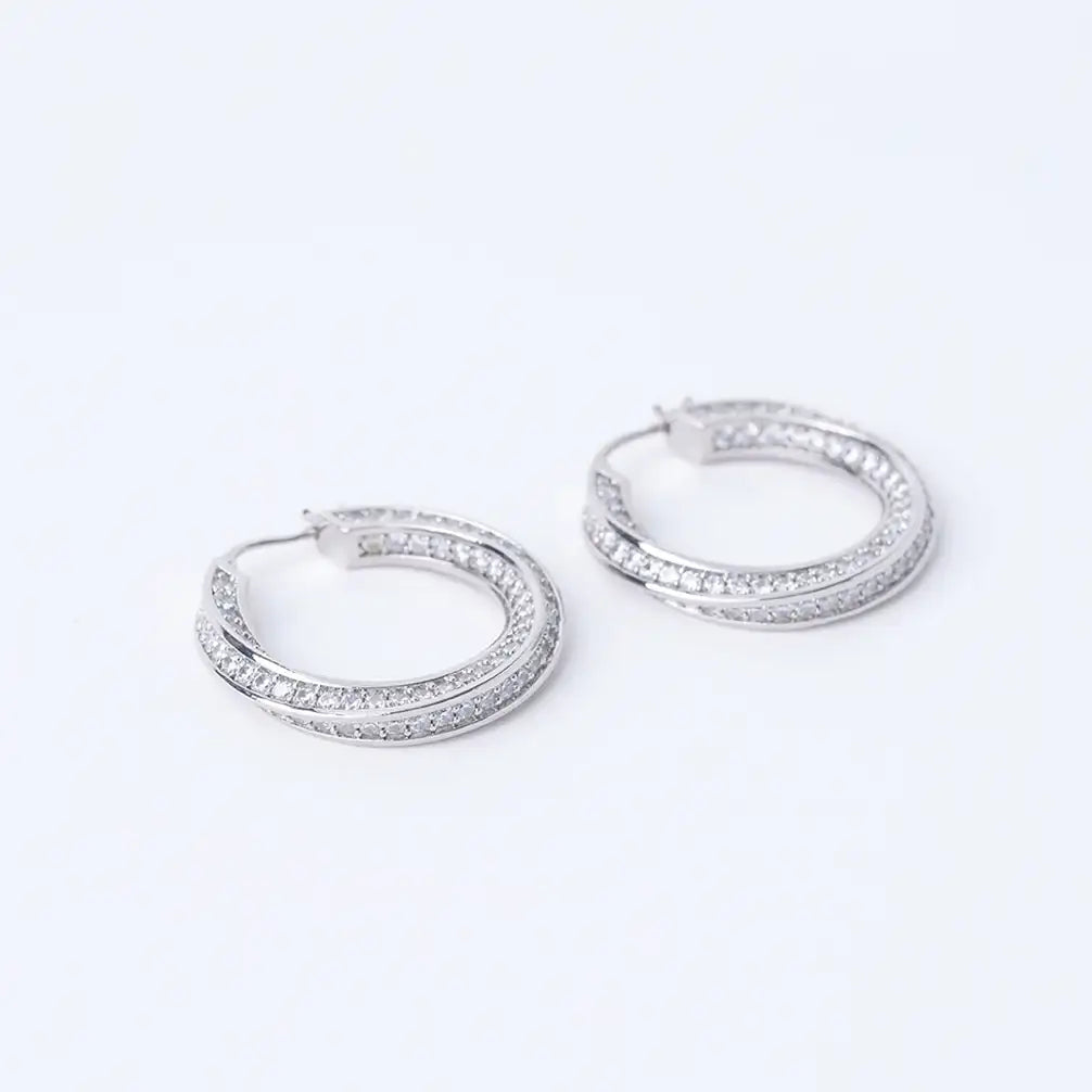 OST - Twisted Cubic Point Ring Earring - OST - Jewelry - Harumio