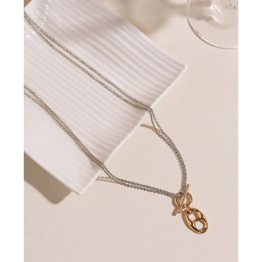 CLUE - C Collection Iconic C Toggle Bar Combination Necklace - CLUE - Jewelry - Harumio