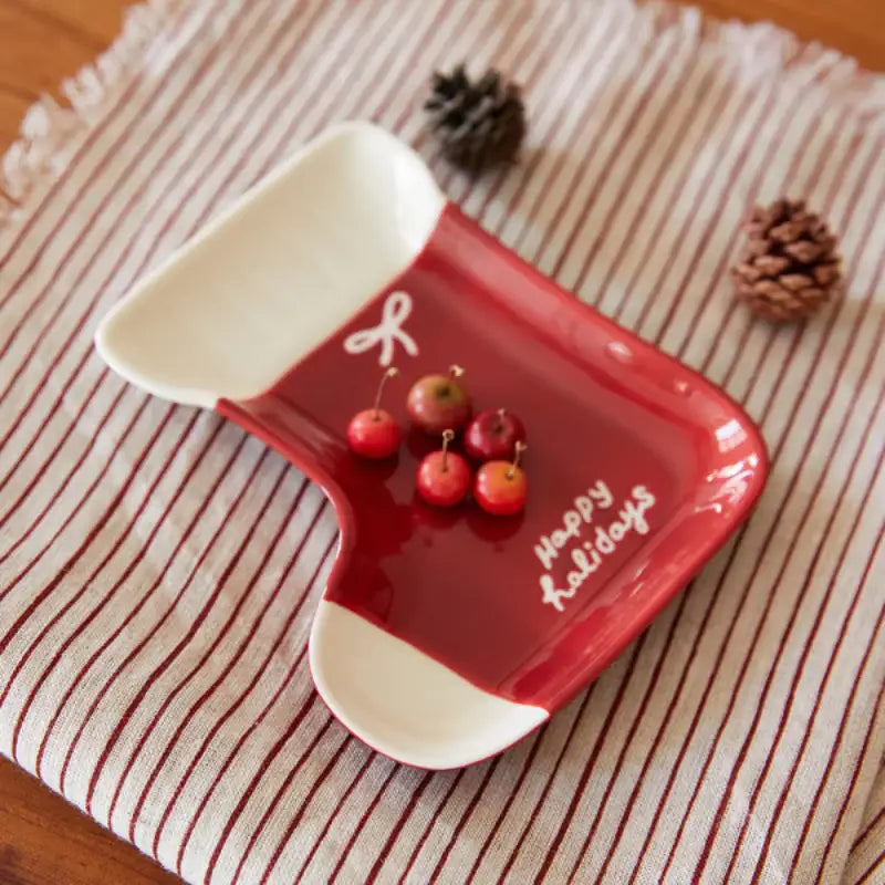 Korean L Happy Holiday - Socks Snack Plate - Modern House - Home & Living - Harumio