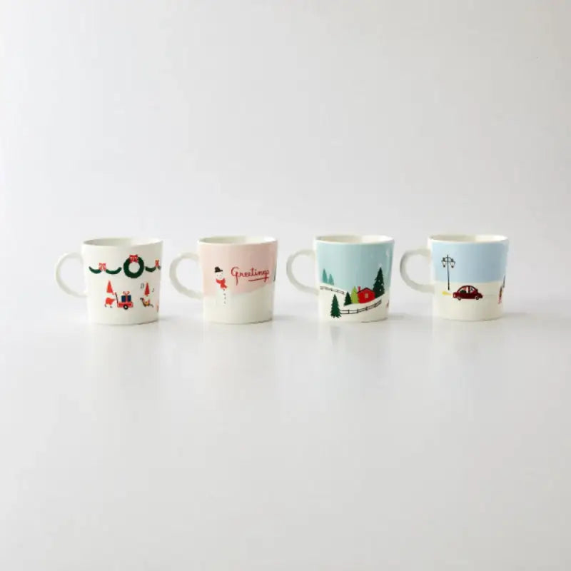 Korean Santa Fairy Village - Mug 4P Set - Modern House - Home & Living - Harumio
