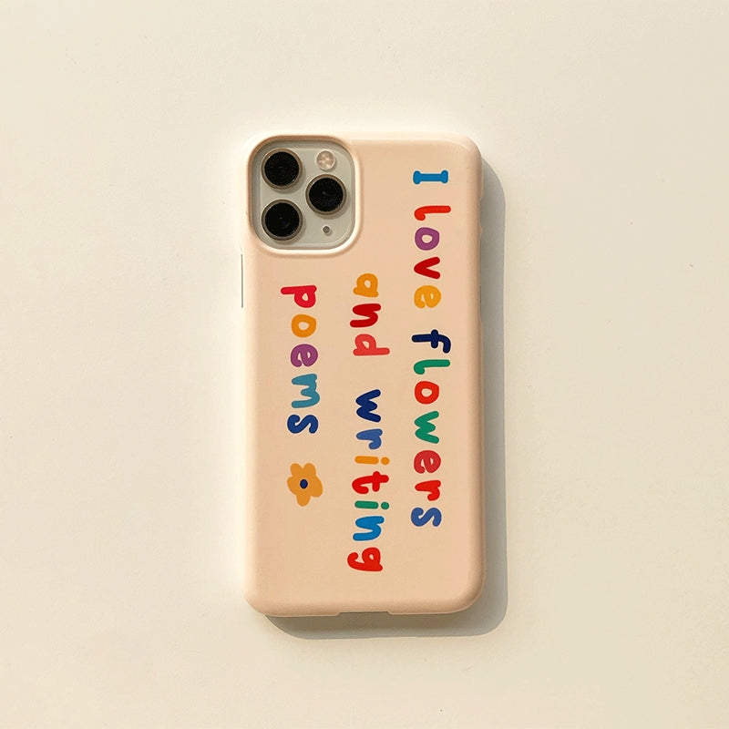 Ovuni - I Love Flowers And Writing Poems Phone Case