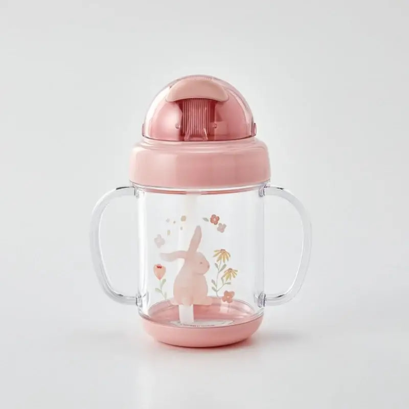 Korean My Rabbit - Tritan Two-Handle Straw Water Bottle - Modern House - Bottle - Harumio