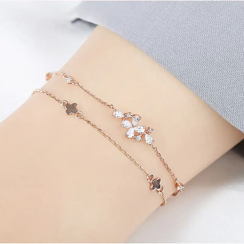 CLUE - Love Flower Silver Bracelet - CLUE - Jewelry - Harumio