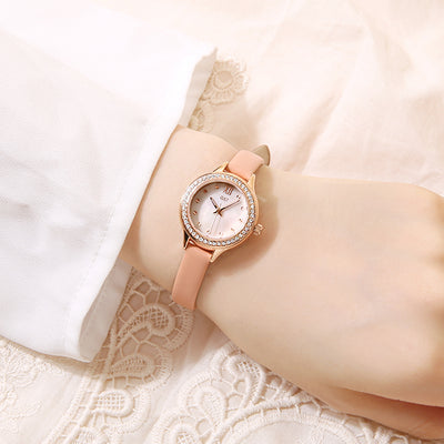OST - Dazzling Pink Women's Leather Watch
