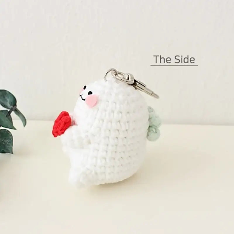 Ikmyeong - Angel Heart Hand-Knitted Personalized Bag Ring - Ikmyeong Shop - Keyrings - Harumio
