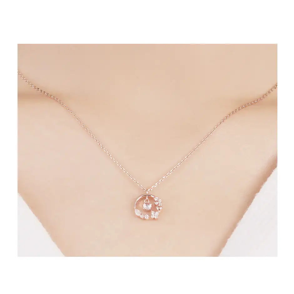 CLUE - Shining Love Silver Necklace - CLUE - Jewelry - Harumio